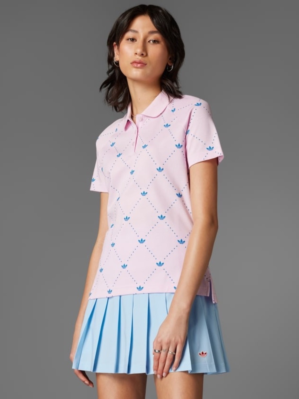 Adidas ORIGINALS PRINTED TREFOIL POLO SHIRT